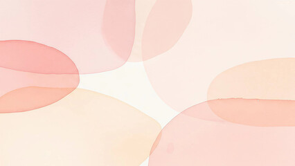 Subtle peach watercolor circles blend softly for a modern, trendy background with gentle, artistic pastel textures perfect for calming designs