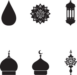 Islamic symbols and ornaments collection