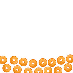 Gold Chinese Coin Border