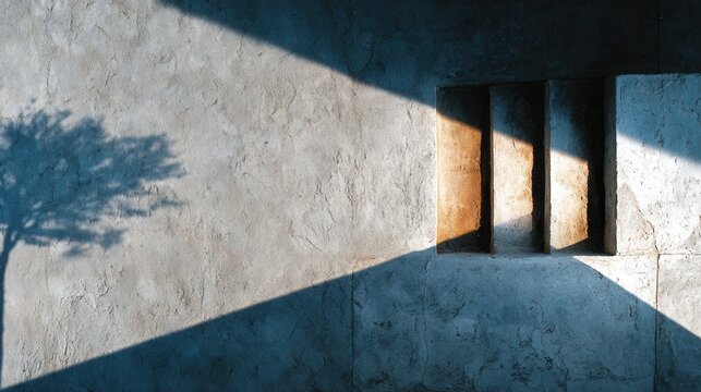 Down view of minimalist concrete walkway with clean geometric lines - Powered by Adobe