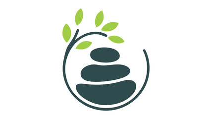 Nature harmony stone stack logo