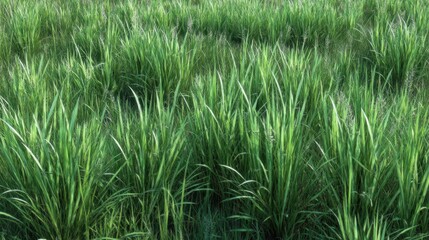 Fototapeta premium Lush Green Grass Field Under Bright Sunlight with Vivid Textures and Natural Beauty for Landscape and Nature Themes