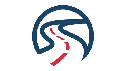Obraz premium Winding road path journey icon