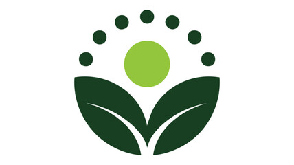 Green energy eco life icon logo