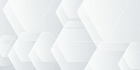 White background abstract art vector illustration with hexagon shape