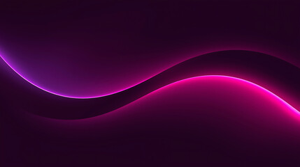 Abstract Purple Gradient Background with Flowing Waves and Neon Lights for Modern Designs