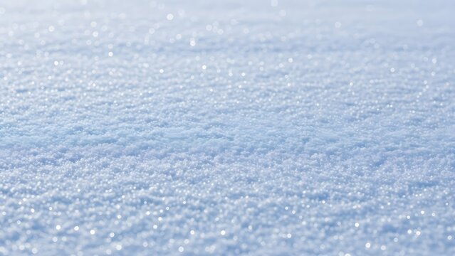 Soft white snow surface texture with subtle sparkle, cool blue tone highlights