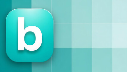 Clean and modern teal rounded square icon with a white letter b inside