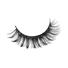 Long and luxurious false eyelashes displayed on a white background, perfect for enhancing natural beauty and makeup looks