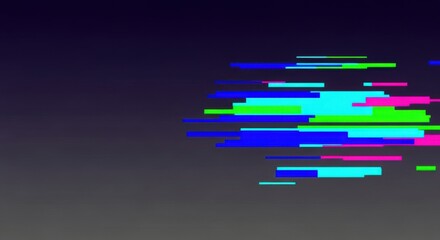 Dynamic colorful digital glitch abstract technology background