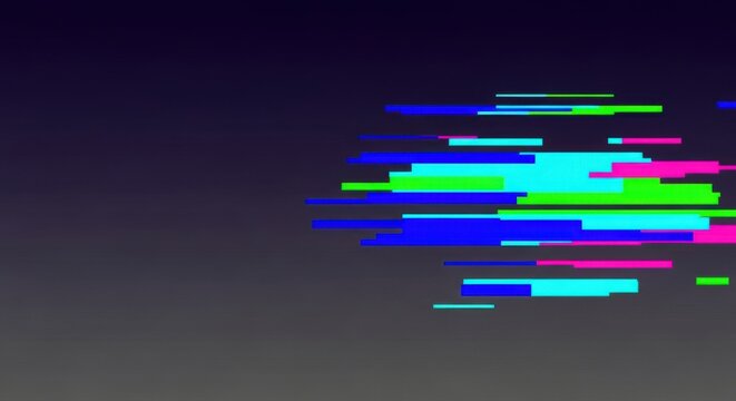 Dynamic colorful digital glitch abstract technology background