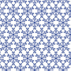 Winter seamless pattern with snowflakes, holiday background. Vector illustration for fabric, textile wallpaper, posters, gift wrapping paper. Christmas vector illustration. Falling snow.