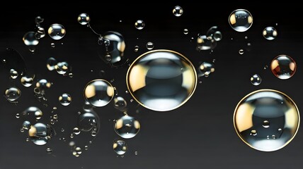 water drops on black background droplets background