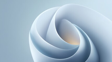 Abstract soft swirl design with gentle curves and smooth gradients in calming blue tones, conveying elegance and tranquility for artistic backgrounds