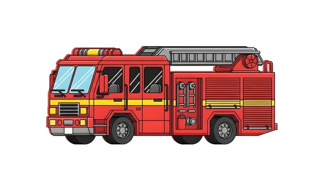red fire truck - Powered by Adobe
