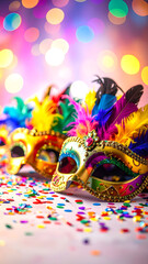 carnival mask on a festive background