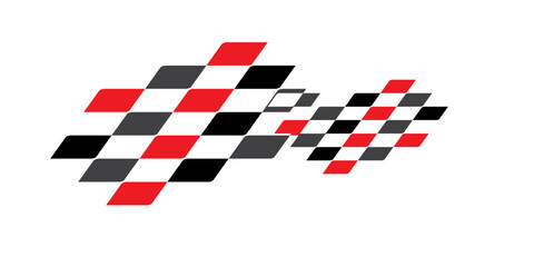 Racing stripes. Race flag. Checkered flag. Sport car decal stripes.