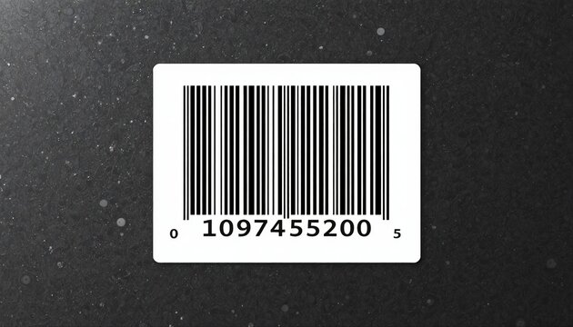 Clear black barcode on white background, featuring sharp vertical lines and a clean minimalist design for identification or labeling use.