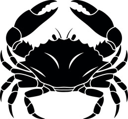 crab silhouette on white background