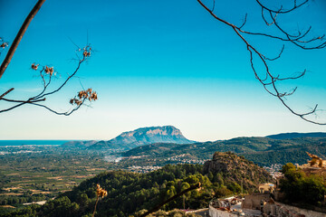 Landscape, Montgo mountain on background, Comunidad Valenciana (Spain)