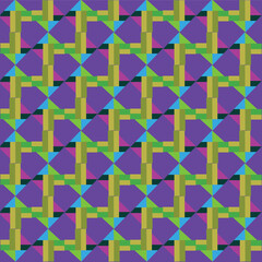 Abstract Vibrant Intersecting Arrows Seamless Pattern. Colorful  Geomatrical artwork.  Design used for fabric, fashion, wallpapers, backgrounds, textiles print, flooring, pottery, and covers.