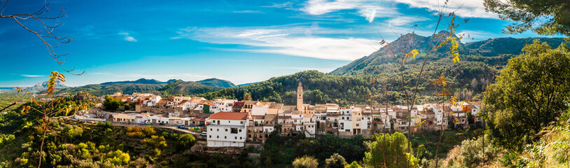 Panoramic view to Campell town, in Alicante province, Comunidad Valenciana (Spain)