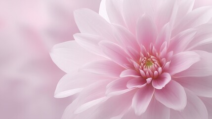 Beautiful close-up of a soft pink flower with delicate petals showcasing intricate details and a serene background for nature-themed design projects
