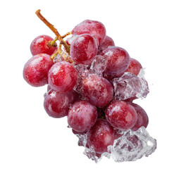 Fresh grapes surrounded by ice create a refreshing treat in a bright setting