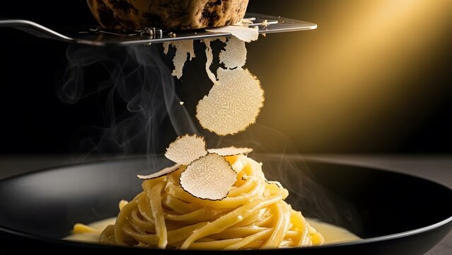 Indulge in the exquisite taste of truffle spaghetti, a culinary masterpiece that promises a luxurious and unforgettable dining experience at your table