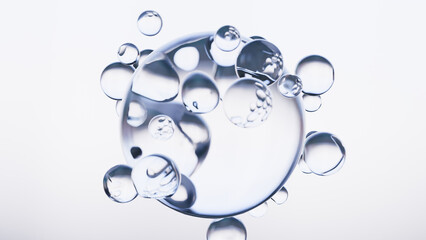 beauty serum drop , Cosmetic Collagen Skin Serum and Vitamin, Drop of cosmetic cream, drop serum gel with Bubbles, Liquid gel 
