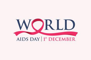 World AIDS or HIV banner design template for December 1st
