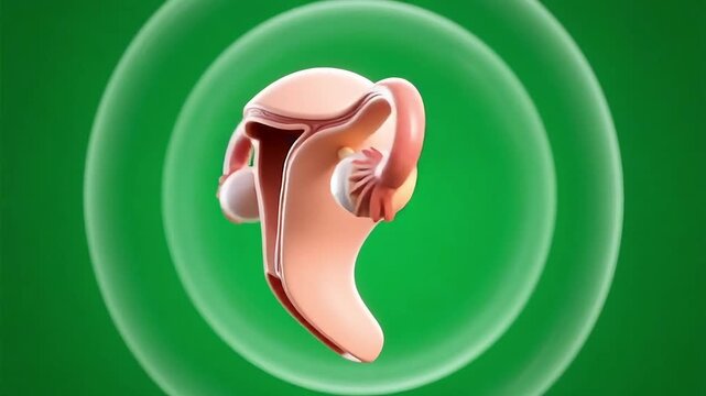 Detailed illustration of the female reproductive system with ovaries and fallopian tubes, symbolizing fertility and health.