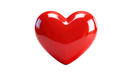 Fototapeta premium Bright red heart symbol representing love and affection in a simple design