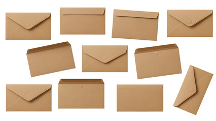set of brown envelopes