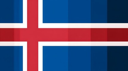 Fototapeta premium Iceland Flag Vector Illustration Vibrant National Identity Graphic Design Resource