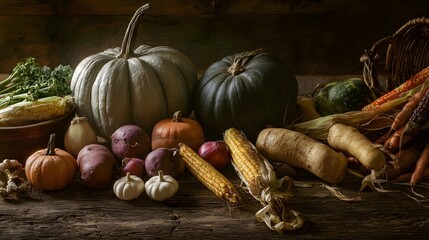 Cozy autumn harvest still life evokes warm seasonal feelings perfect for fall decor lifestyle imagery