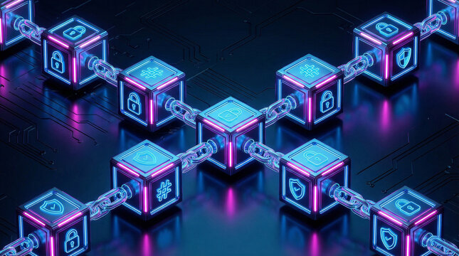 Blockchain security and distributed ledger technology with encrypted data blocks