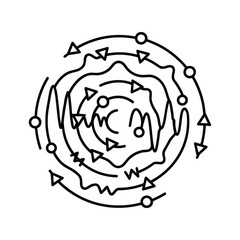 Security shield with fingerprint, mobile and certificate icon isolated on