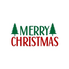 Merry Christmas typography clip art design on plain white transparent isolated background for card, shirt, hoodie, sweatshirt, apparel, card, tag, mug, icon, poster or badge