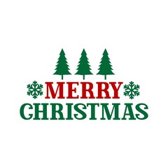 Merry Christmas typography clip art design on plain white transparent isolated background for card, shirt, hoodie, sweatshirt, apparel, card, tag, mug, icon, poster or badge