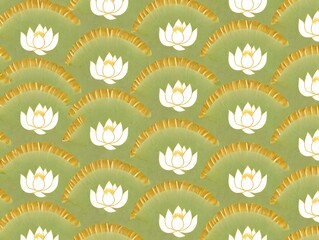 Obraz premium Seamless floral pattern with leaves and flowers background