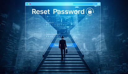 A web browser interface for the password reset function. This form allows a user to recover their account by entering and confirming a new, secure password for access. Fermion