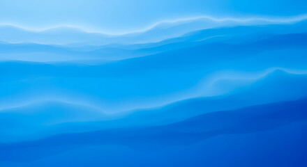 Abstract Soft Blue Shades Layers Background with Light Colors and Smooth Lines for Backdrop Digital Illustration Minimalist Art Painting