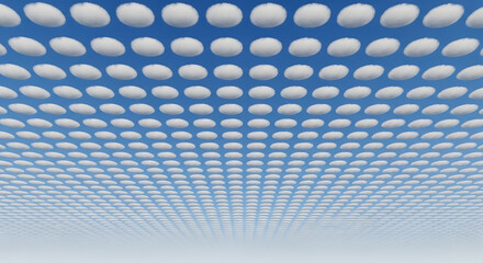 Pleasant Cloud Grid Forming Uniform Pattern Across Blue Sky A Calming and Orderly Atmospheric Display Creating Visually Appealing Composition