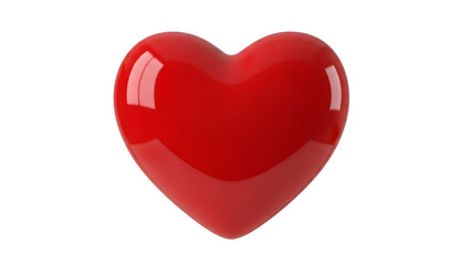 Fototapeta premium Title: 3D Red Heart Icon, Love, Health, and Passion Symbol 