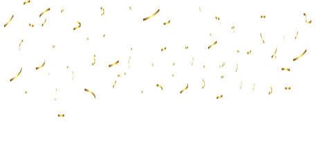 Abstract gold carnival zigzag ribbon confetti falling shiny golden blurred confetti . Festive frame