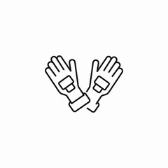 work gloves icon sign vector