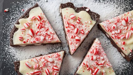 Indulge in festive sweetness with peppermint brownie bark, perfect for holiday treats and seasonal celebrations, a delightful dessert
