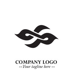 Elegant Black Wave Logo Symbol on a Clean White Background for Modern Minimalist Branding Design Art