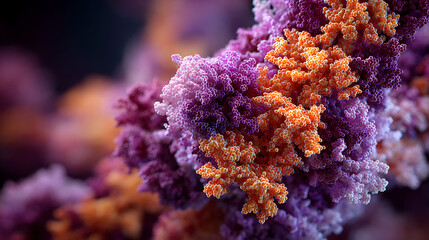 molecular composition showcasing protein shapes in bright tones, offering microscopic clarity for biology research, medical science, biochemistry learning and advanced structural analysis